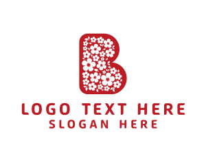 Floral Letter B Flowers logo