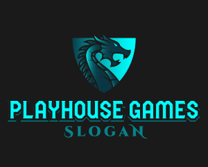 Gaming Dragon Shield logo design