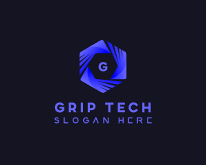 Generic Tech Hexagon logo design