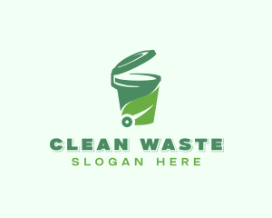 Trash Bin Garbage Disposal logo design