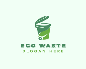 Trash Bin Garbage Disposal logo design