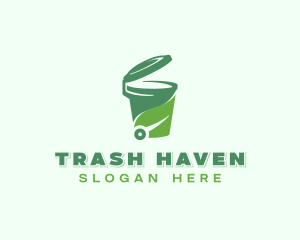 Trash Bin Garbage Disposal logo design