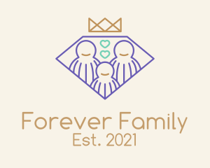 Monoline Royal Family logo design