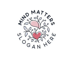 Mental Health Heart Mind logo design