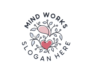 Mental Health Heart Mind logo design