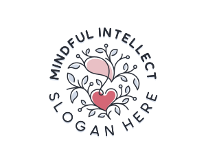 Mental Health Heart Mind logo design