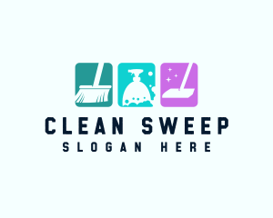 Housekeeper Sanitary Cleaning logo design