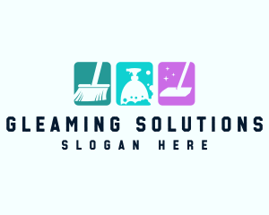 Housekeeper Sanitary Cleaning logo design