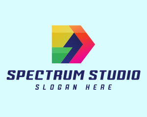 Colorful Comma Arrow logo