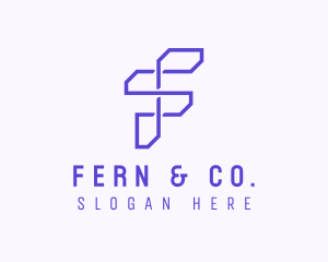 Tech Startup Letter F logo design