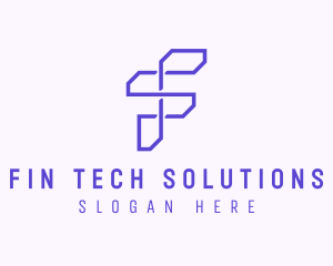 Tech Startup Letter F logo design