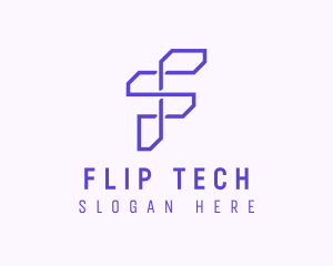 Tech Startup Letter F logo design