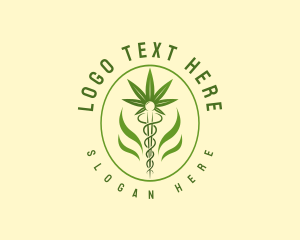 Caduceus Cannabis Weed logo
