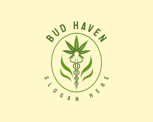 Caduceus Cannabis Weed logo