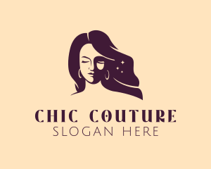 Woman Beauty Hair Salon  logo design