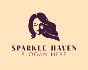 Woman Beauty Hair Salon  logo design