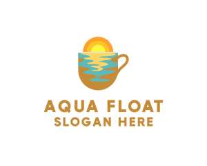 Aqua Mug Coffee logo design