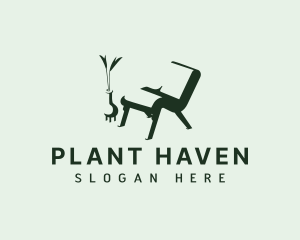 Armchair Plant Furniture logo design