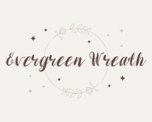 Minimalist Floral Wreath logo design