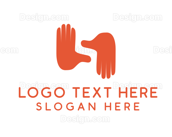 Hand Gesture Letter S Logo