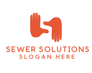 Hand Gesture Letter S  logo design