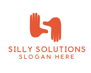 Hand Gesture Letter S  logo design