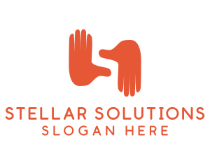 Hand Gesture Letter S  logo design