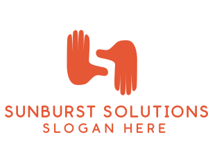 Hand Gesture Letter S  logo design