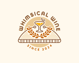 Liquor Wine Glass  logo design