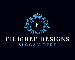 Royal Crown Filigree logo design