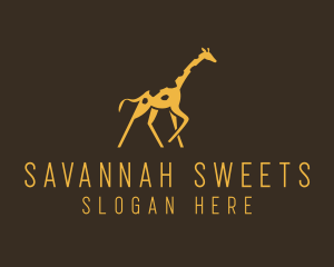 Running Wild Giraffe logo design