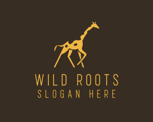 Running Wild Giraffe logo design