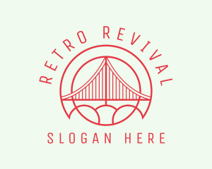 Retro Bridge Travel logo design