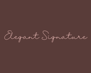 Pink Autograph Signature logo design