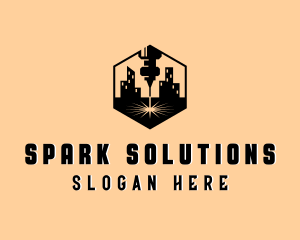 Hexagon Building CNC  logo design