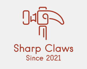 Minimalist Claw Hammer  logo design