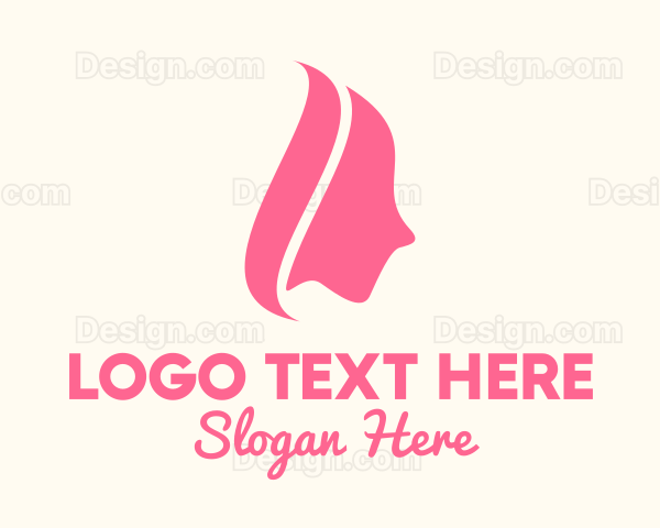 Pink Woman Cosmetics Logo