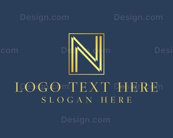 Elegant Business Letter N Logo