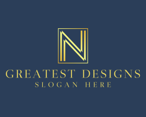 Luxury Elegant Letter N logo design