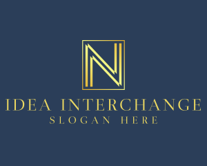 Luxury Elegant Letter N logo design