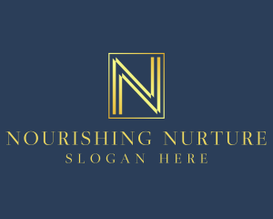 Luxury Elegant Letter N logo design