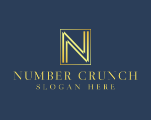 Luxury Elegant Letter N logo design