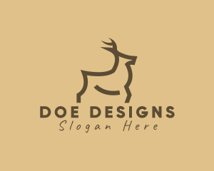 Modern Deer Hunting logo design