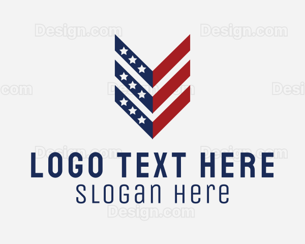 America Politics Flag Arrow Logo