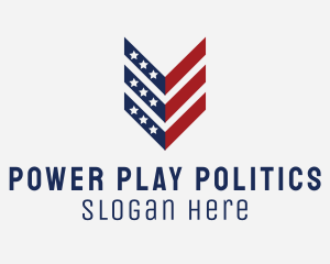 America Politics Flag Arrow  logo design