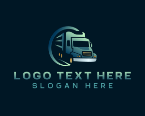 Logistics Trailer Truck Logo