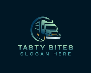 Logistics Trailer Truck Logo