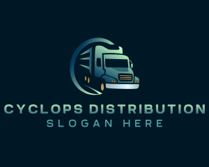 Logistics Trailer Truck logo design