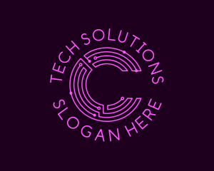 Letter C Tech Software  Logo