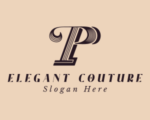 Fashion Couture Boutique Letter P logo